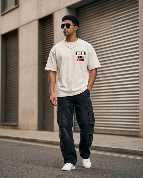 Sober Mode Off Oversized Tee
