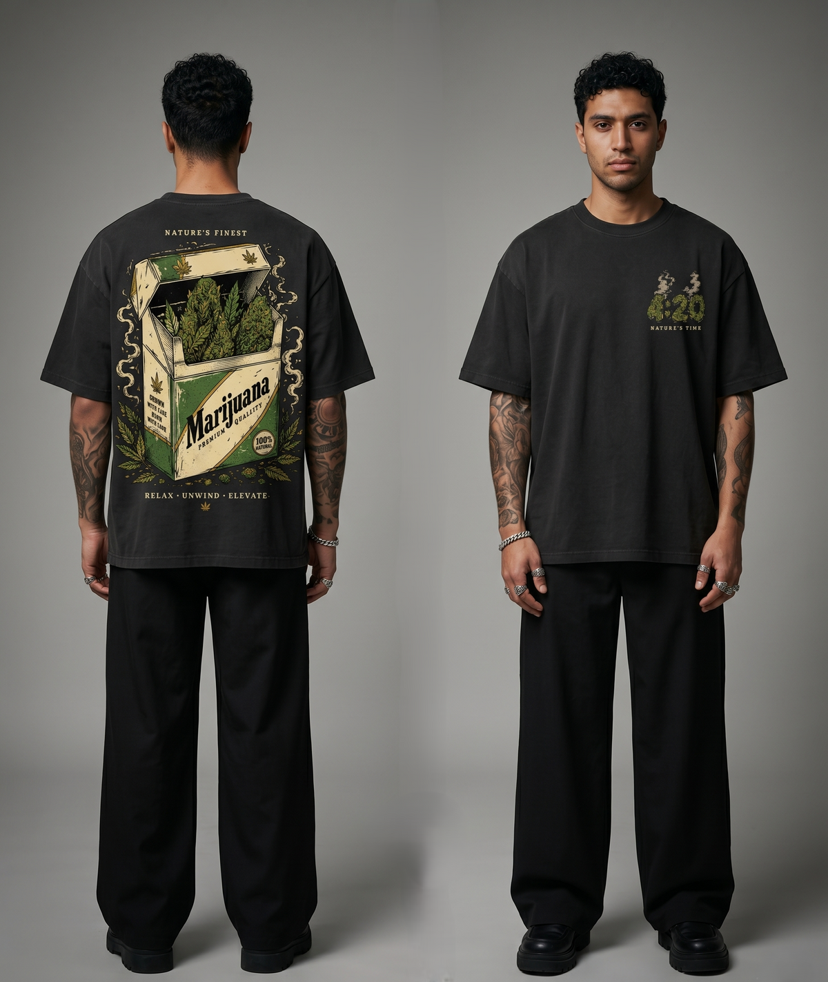 4:20 Marijuana Oversized Tee